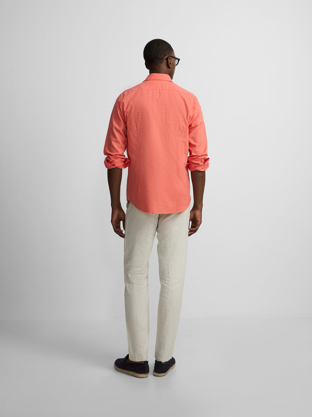 Chemise sport été lin corail