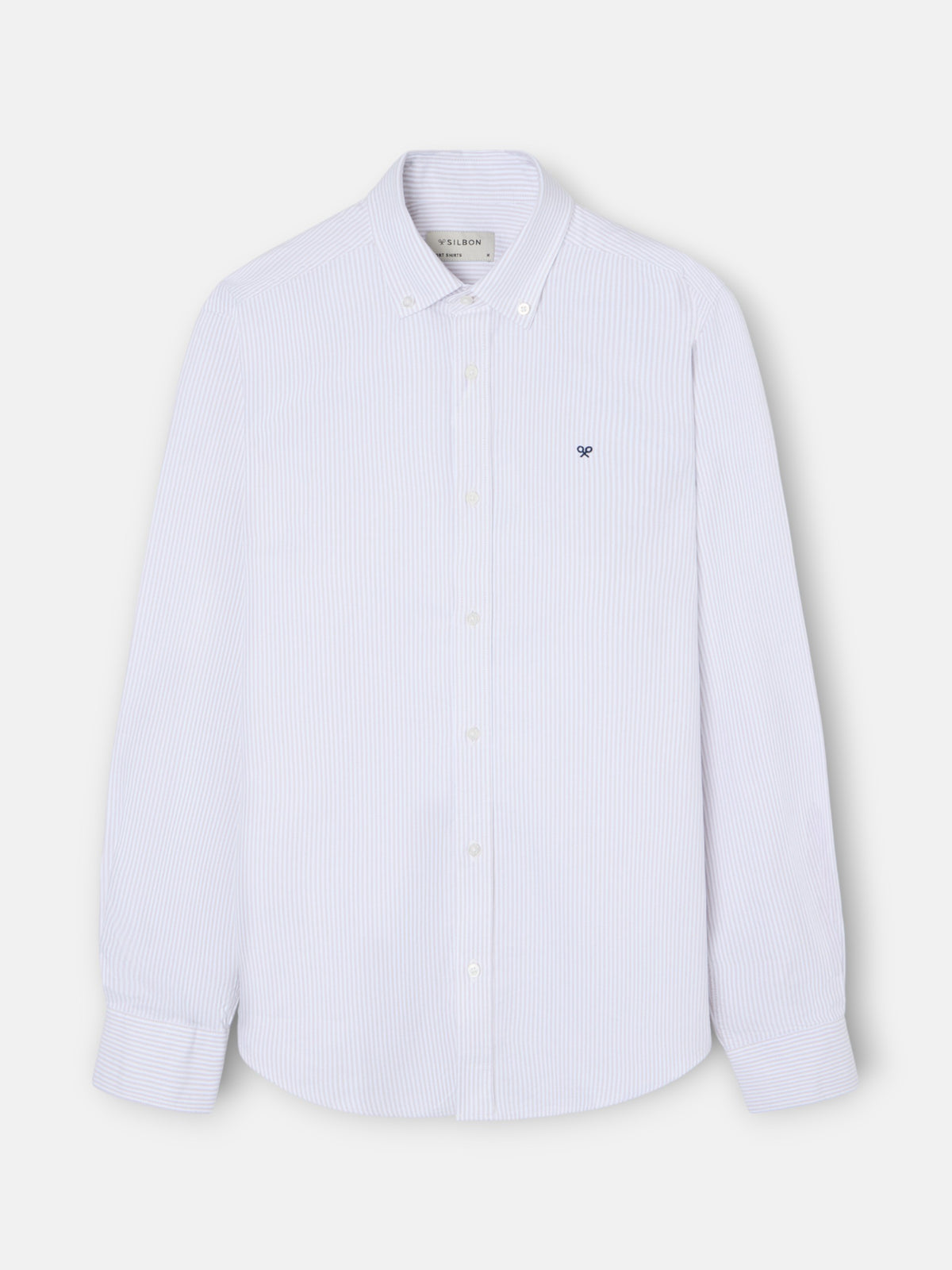 Camisa sport oxford riscas bege