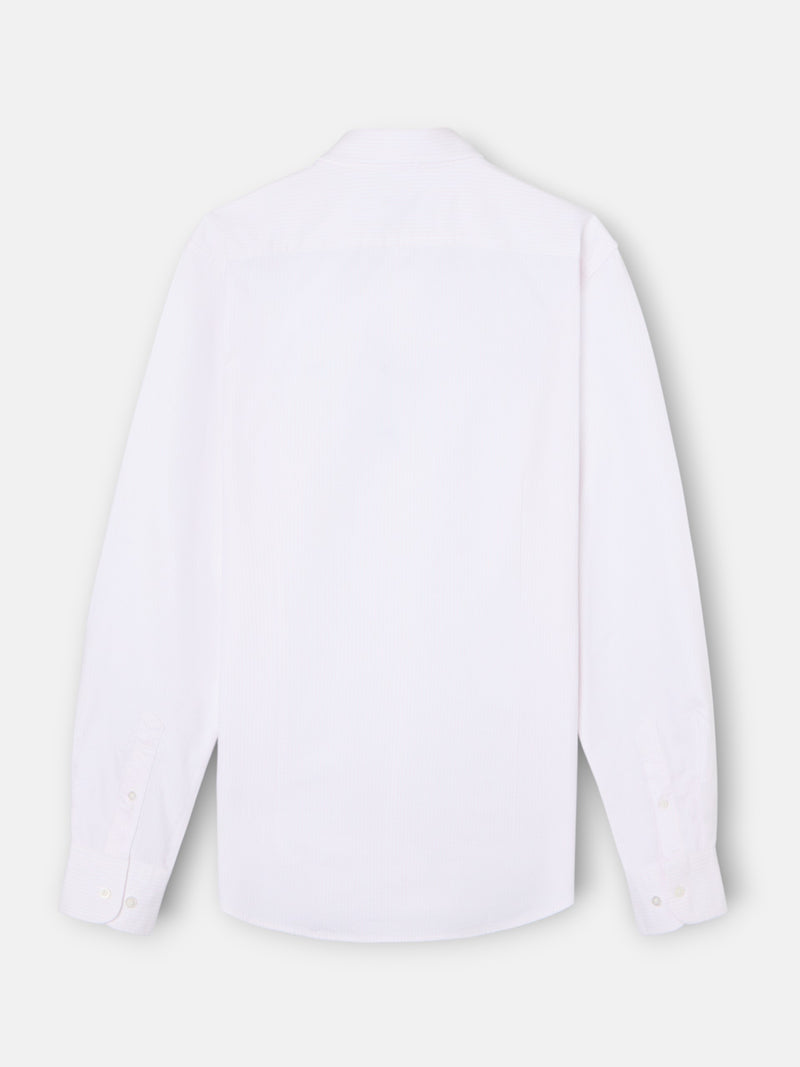 Chemise sport oxford à rayures roses