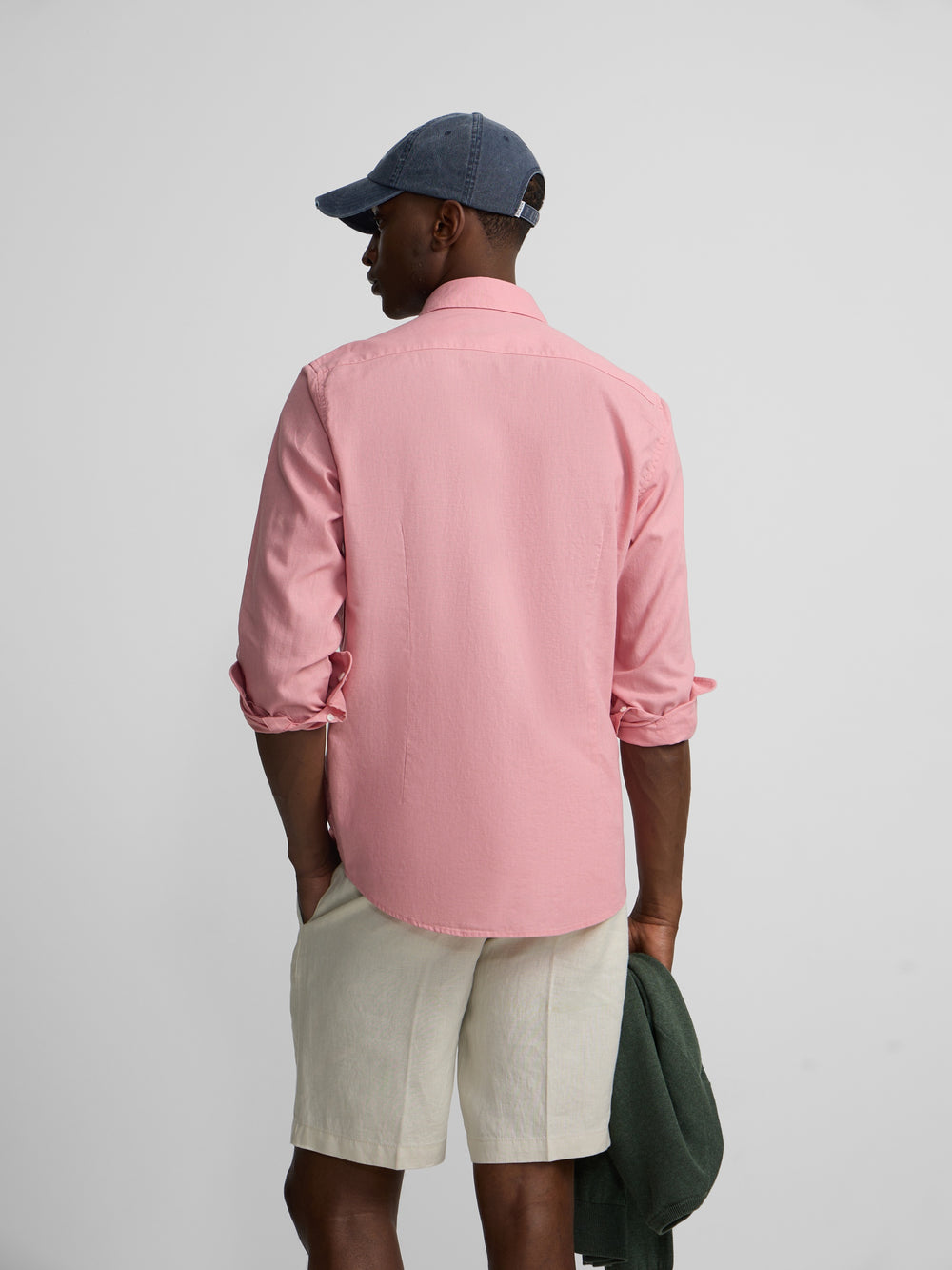 Chemise sport été en lin rose