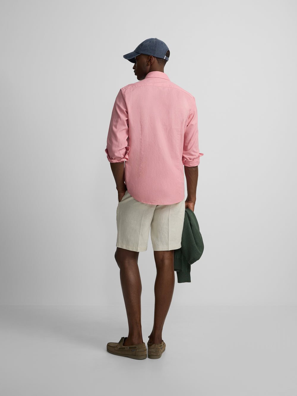 Chemise sport été en lin rose