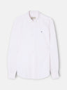 Camisa sport oxford risca média rosa