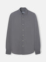 Camisa sport bolsillo desgastada gris
