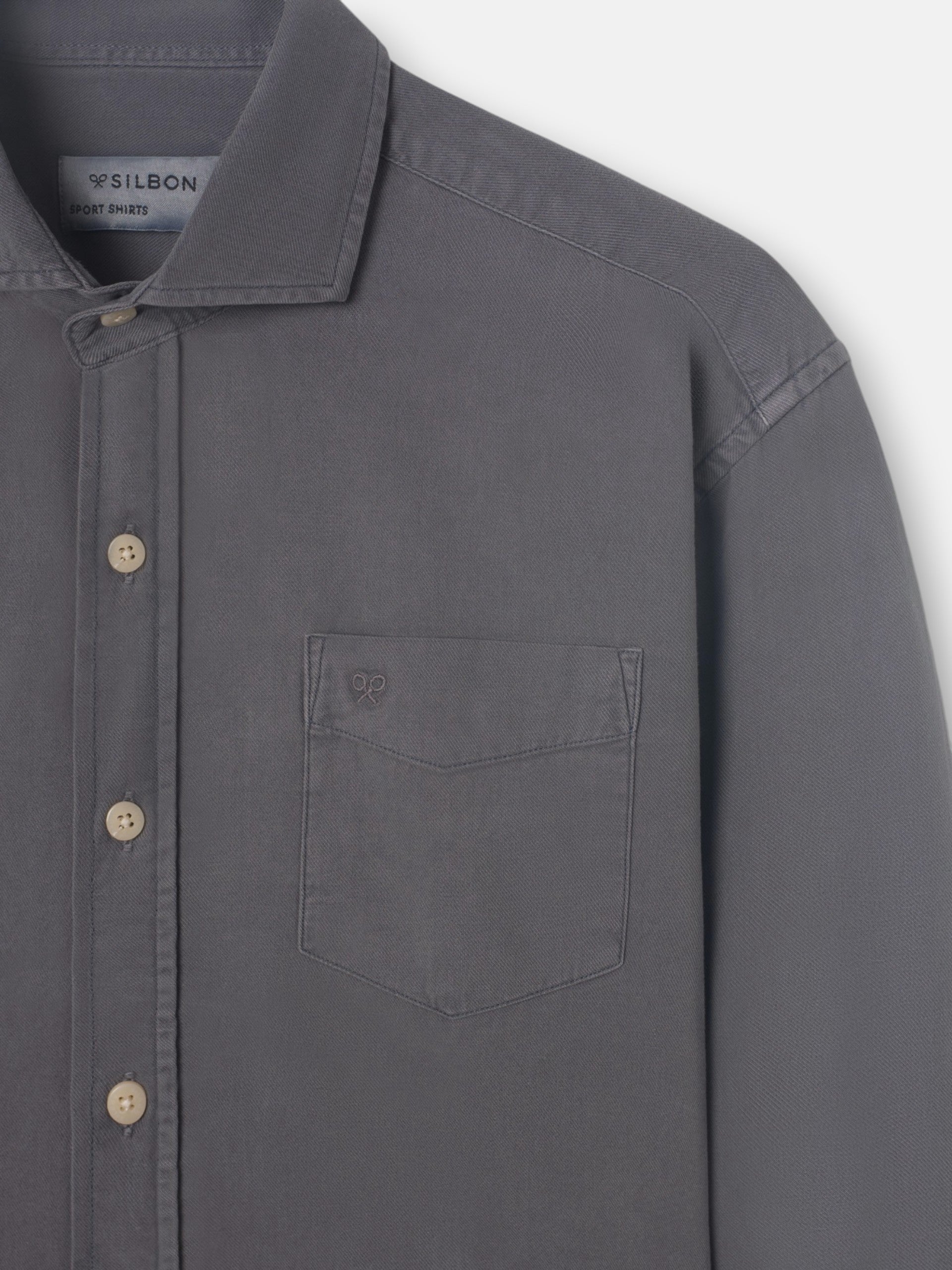 Sport shirt worn pocket gray