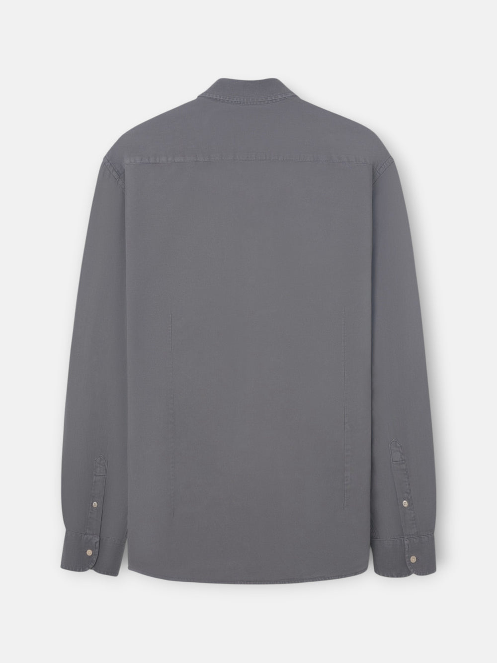 Camisa sport bolsillo desgastada gris