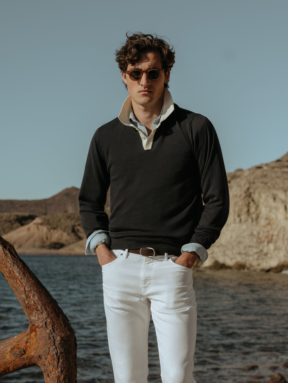 Camisola gola polo cruise azul-marinho