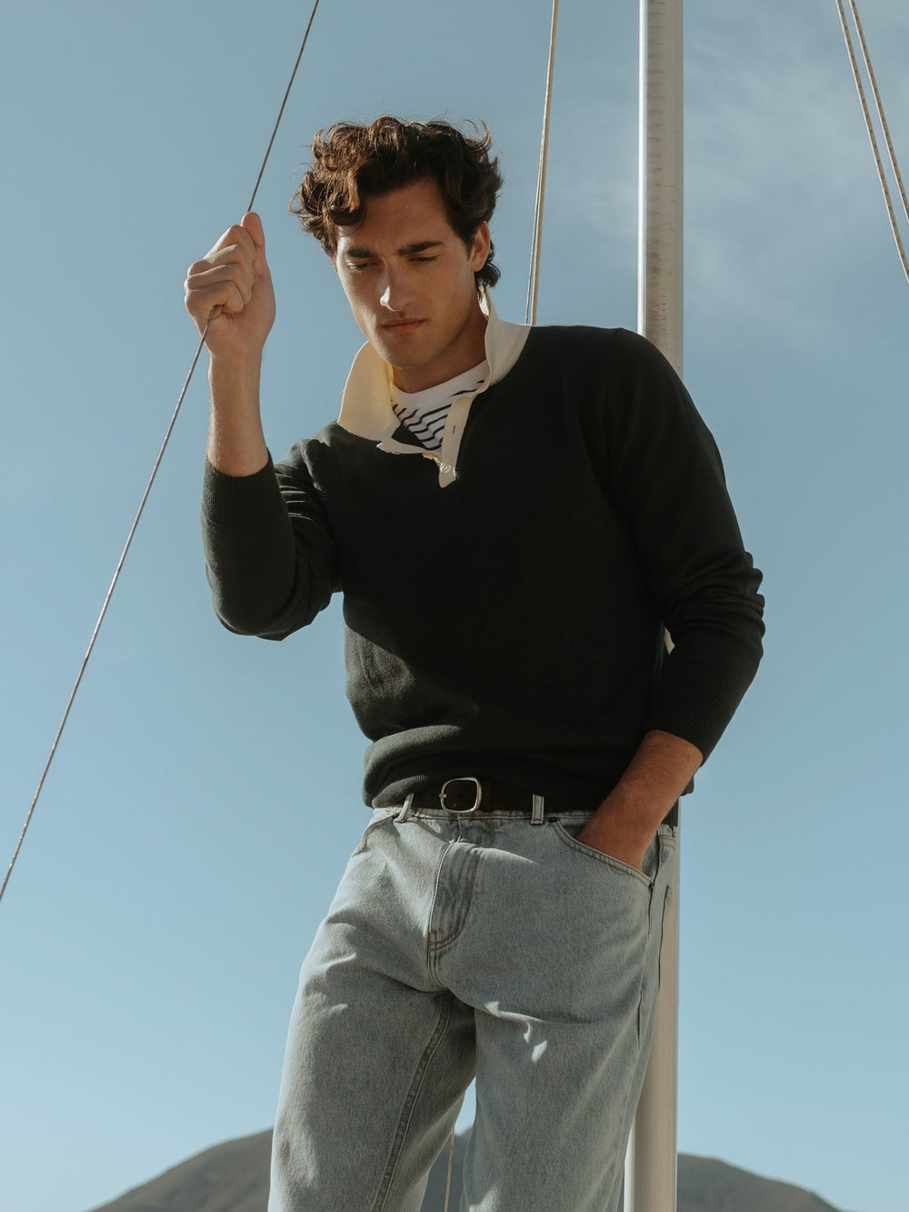 Camisola gola polo cruise verde