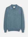 Petroleum blue polo neck sweater