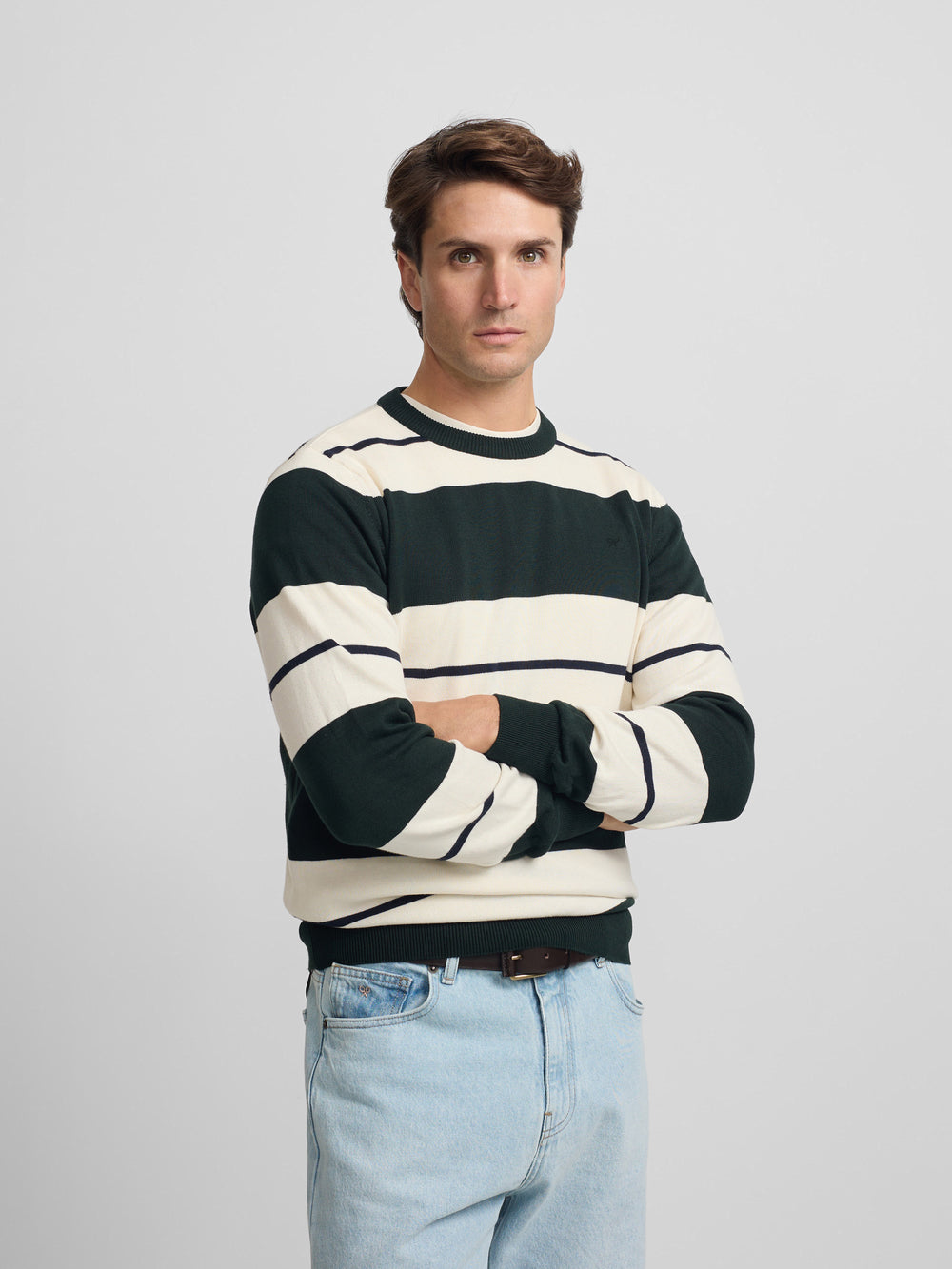 Camisola SB riscas largas verde