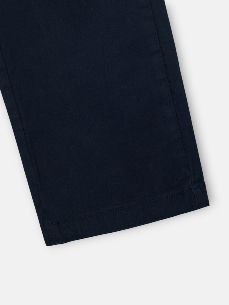 Pantalon chino sport à pinces bleu marine