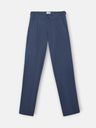 Pantalon de sport à pinces en lin bleu indigo