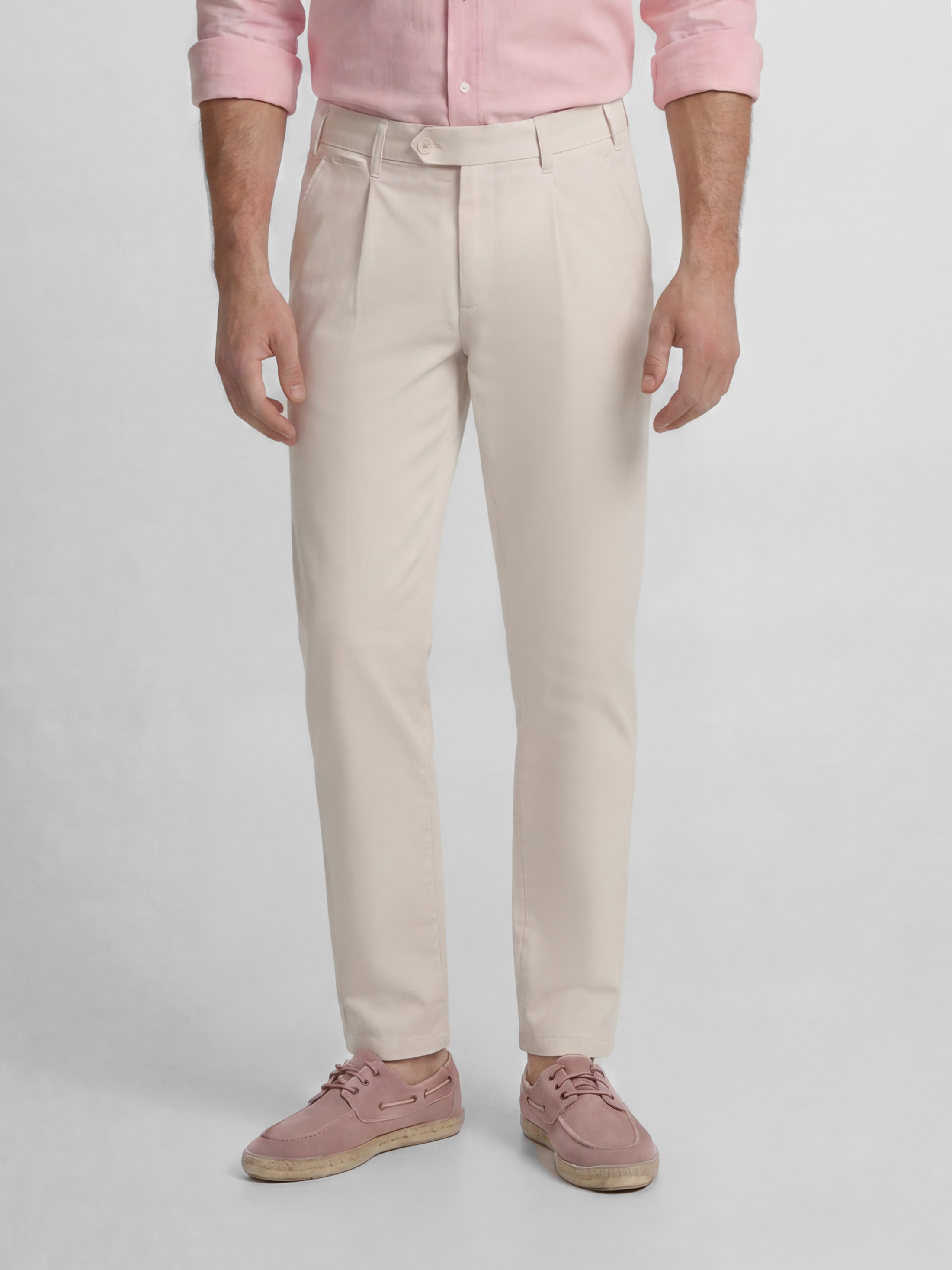 Pantalon sport chino pinzas piedra