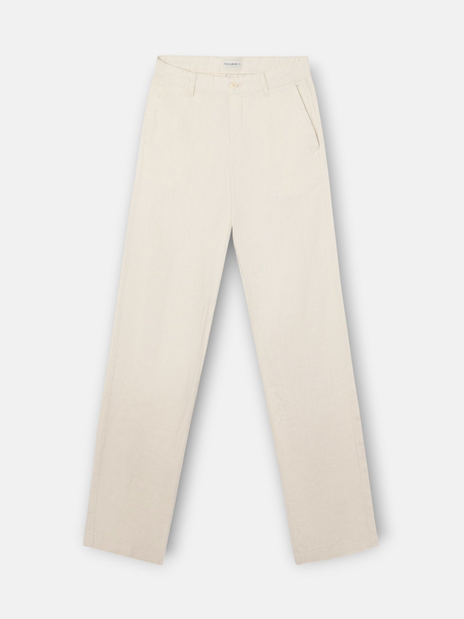 Pantalon de sport chino en lin beige