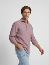 Camisola desportiva de linho bordô