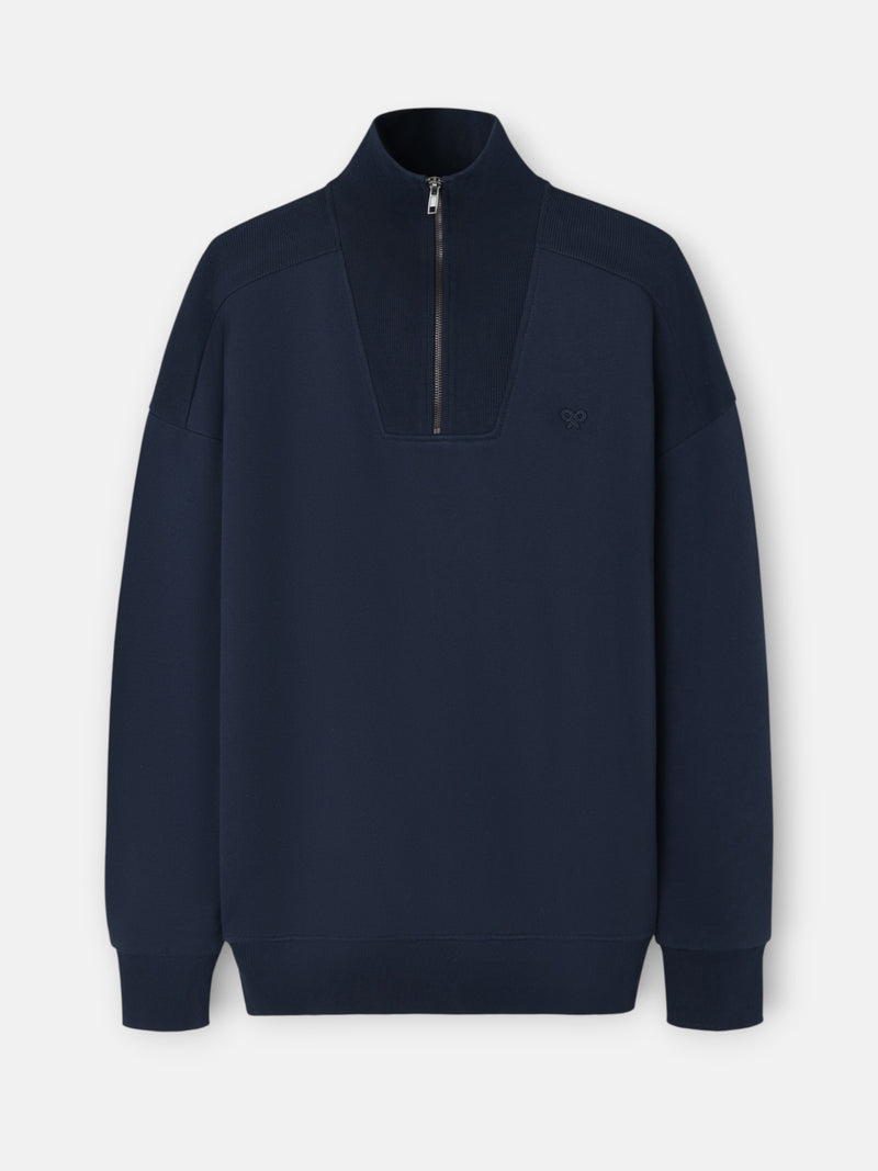 Sudadera media cremallera cruise azul marino
