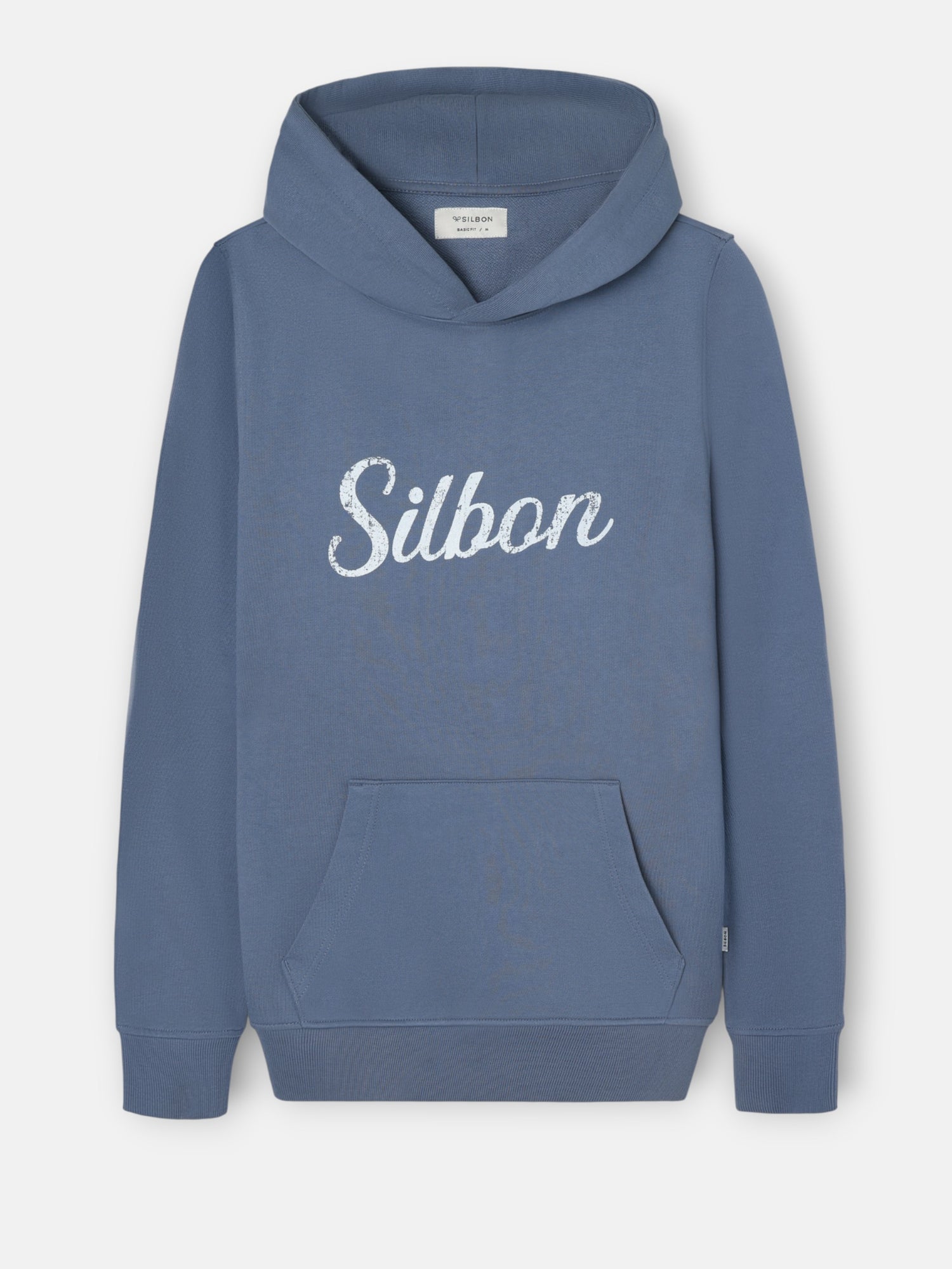 Sudadera capucha Silbon vintage azul indigo