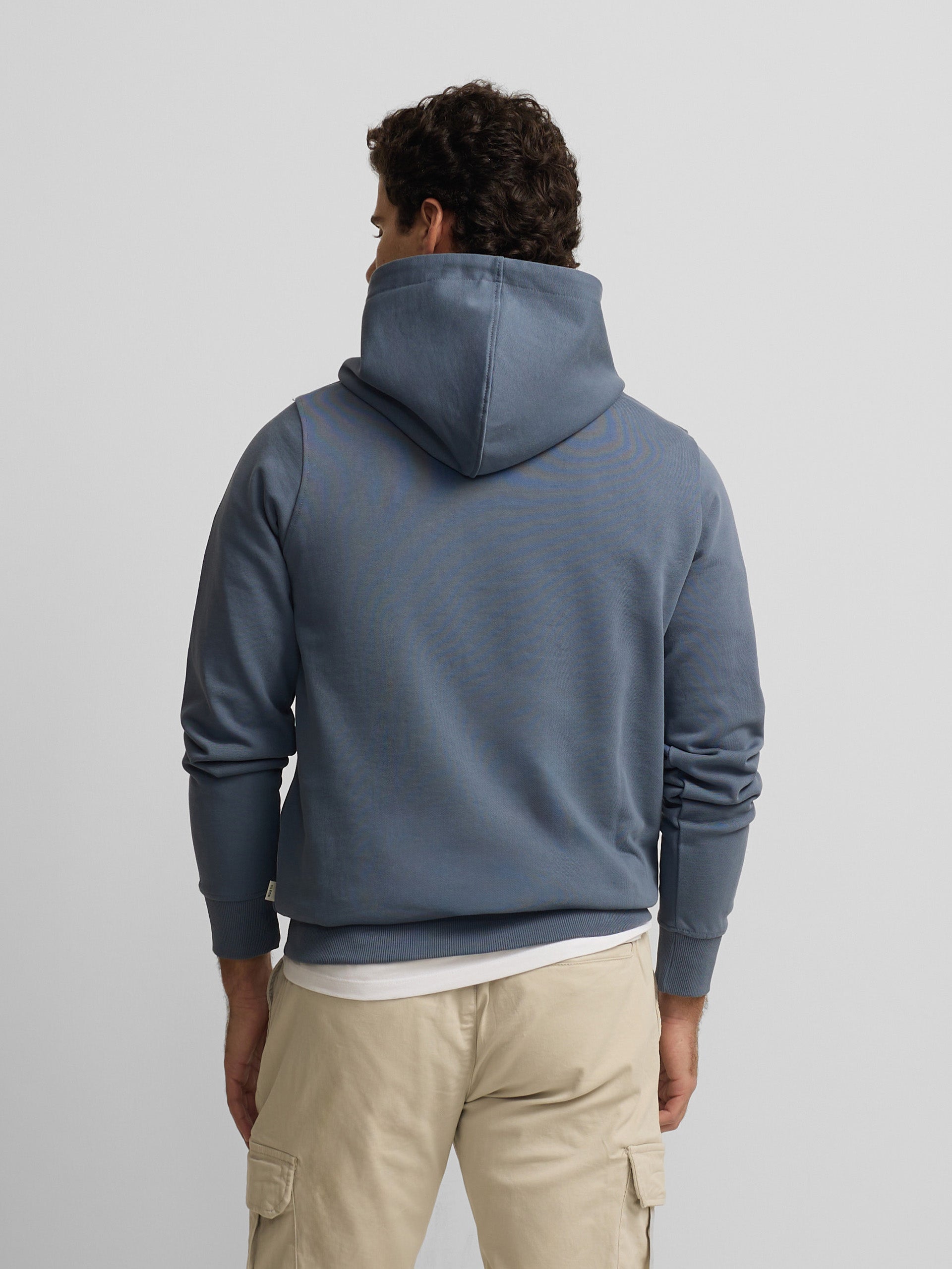 Sudadera capucha Silbon vintage azul indigo