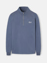 Sudadera media cremallera slow life azul indigo