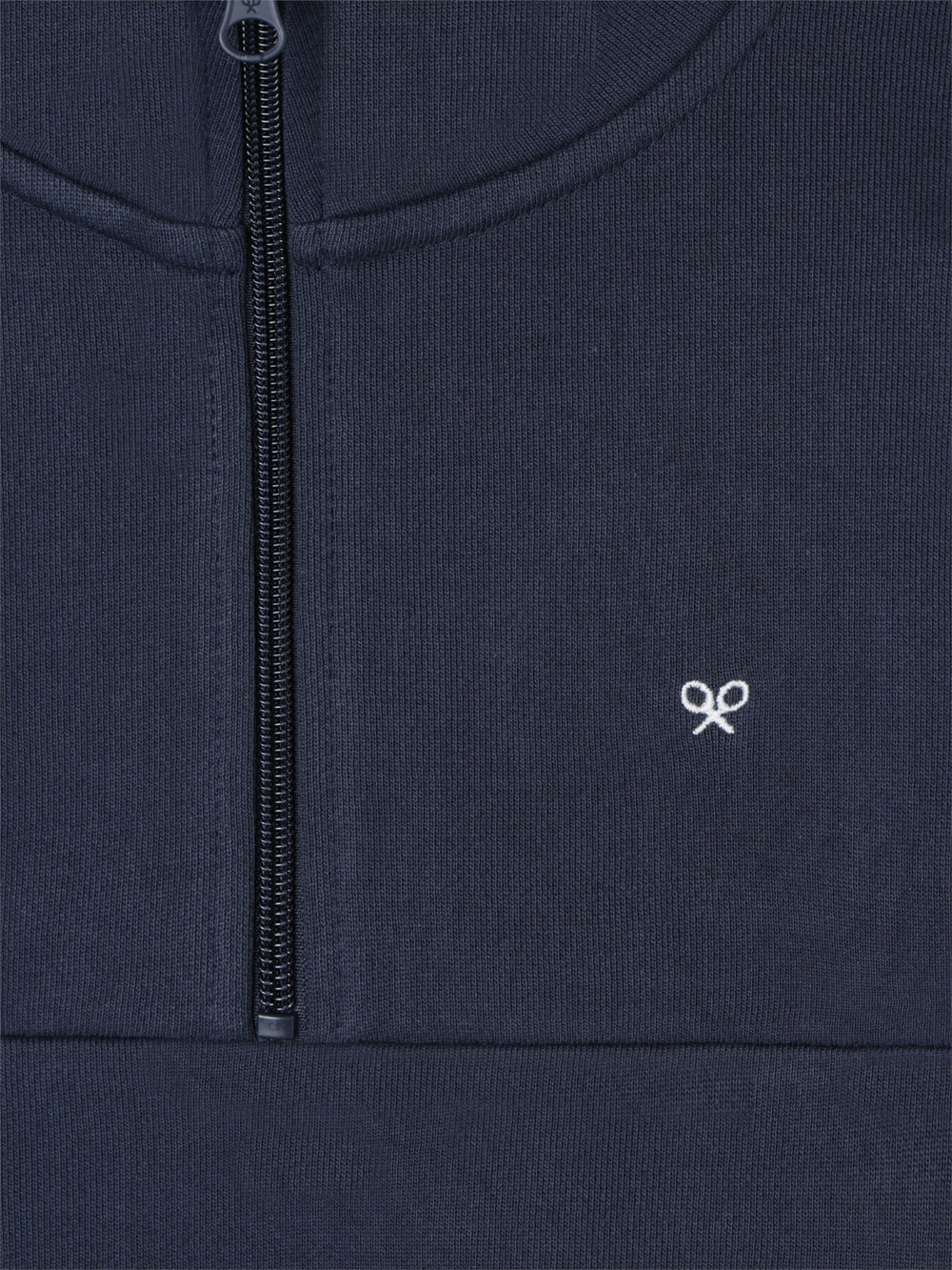 Sudadera media cremallera vintage azul marino