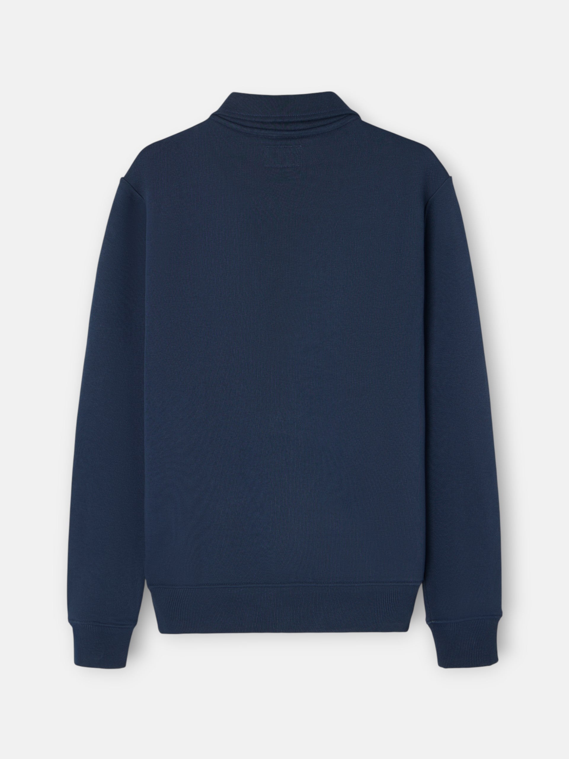 Sweatshirt meia-fecho minilogo azul-marinho