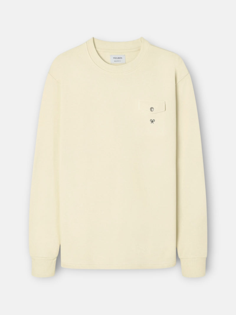 Sweat-shirt à poche cruise crème