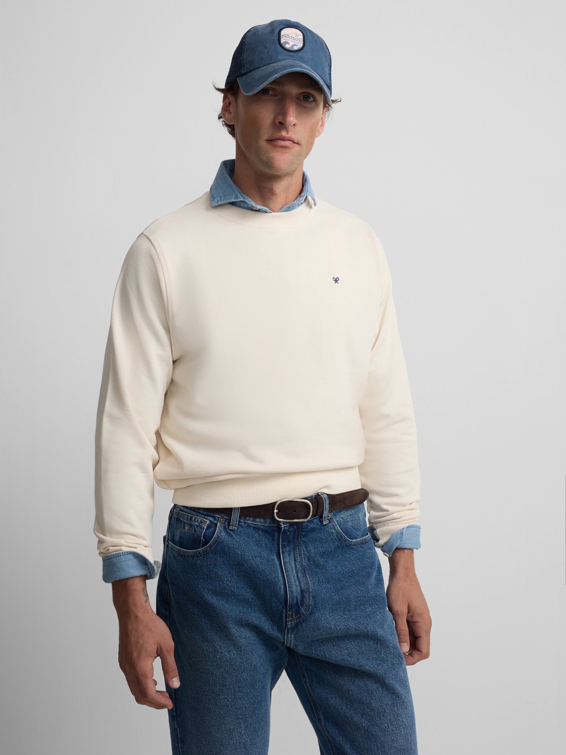 Sudadera club Saint Tropez crema