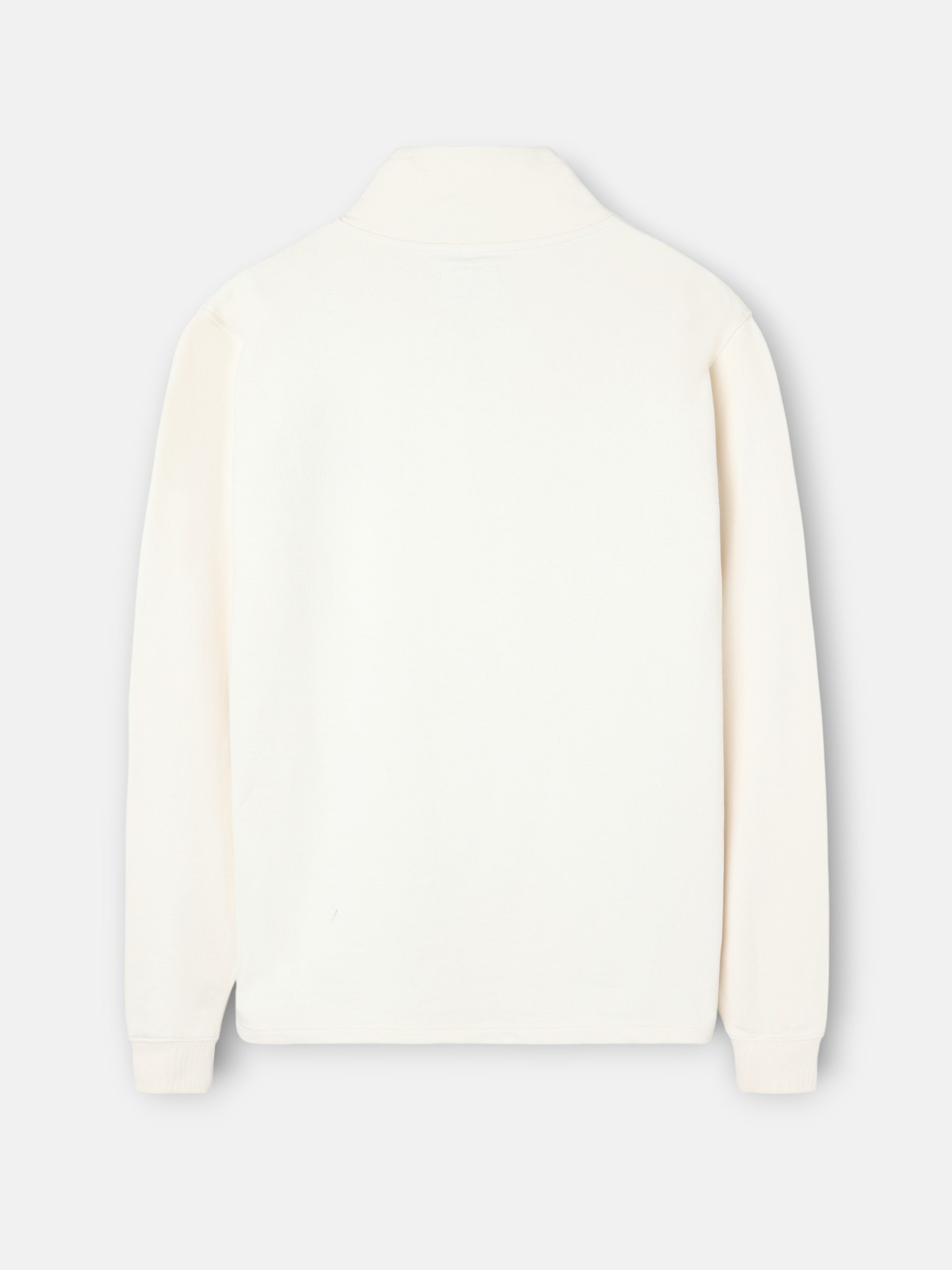 Sudadera media cremallera slow life crema