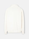 Sudadera cremallera bordado crema