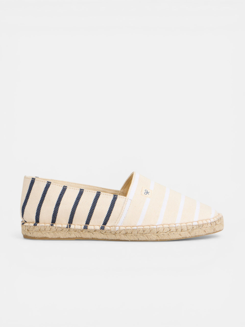 Espadrille rayée bleu marine blanc