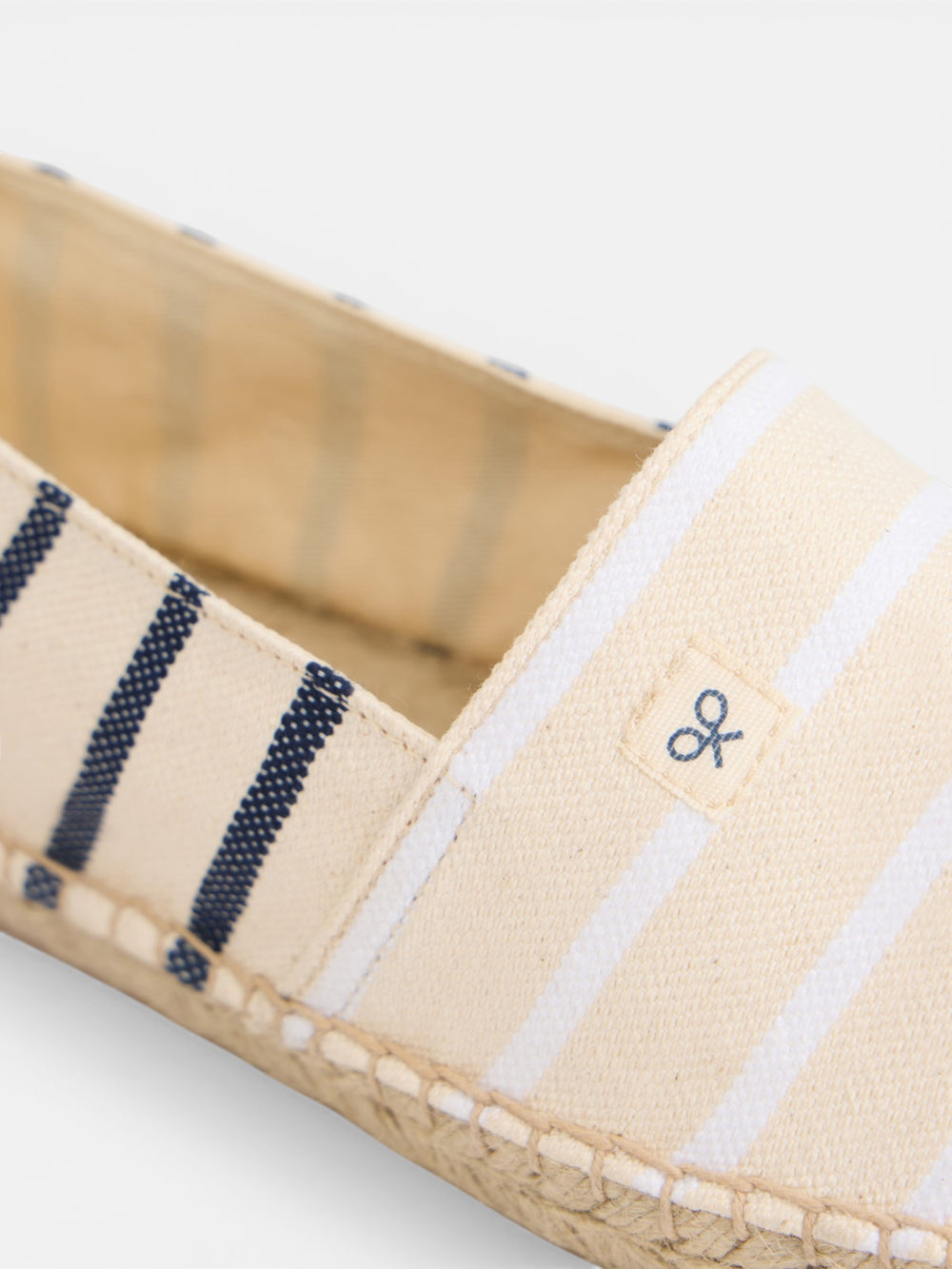 Espadrille rayée bleu marine blanc