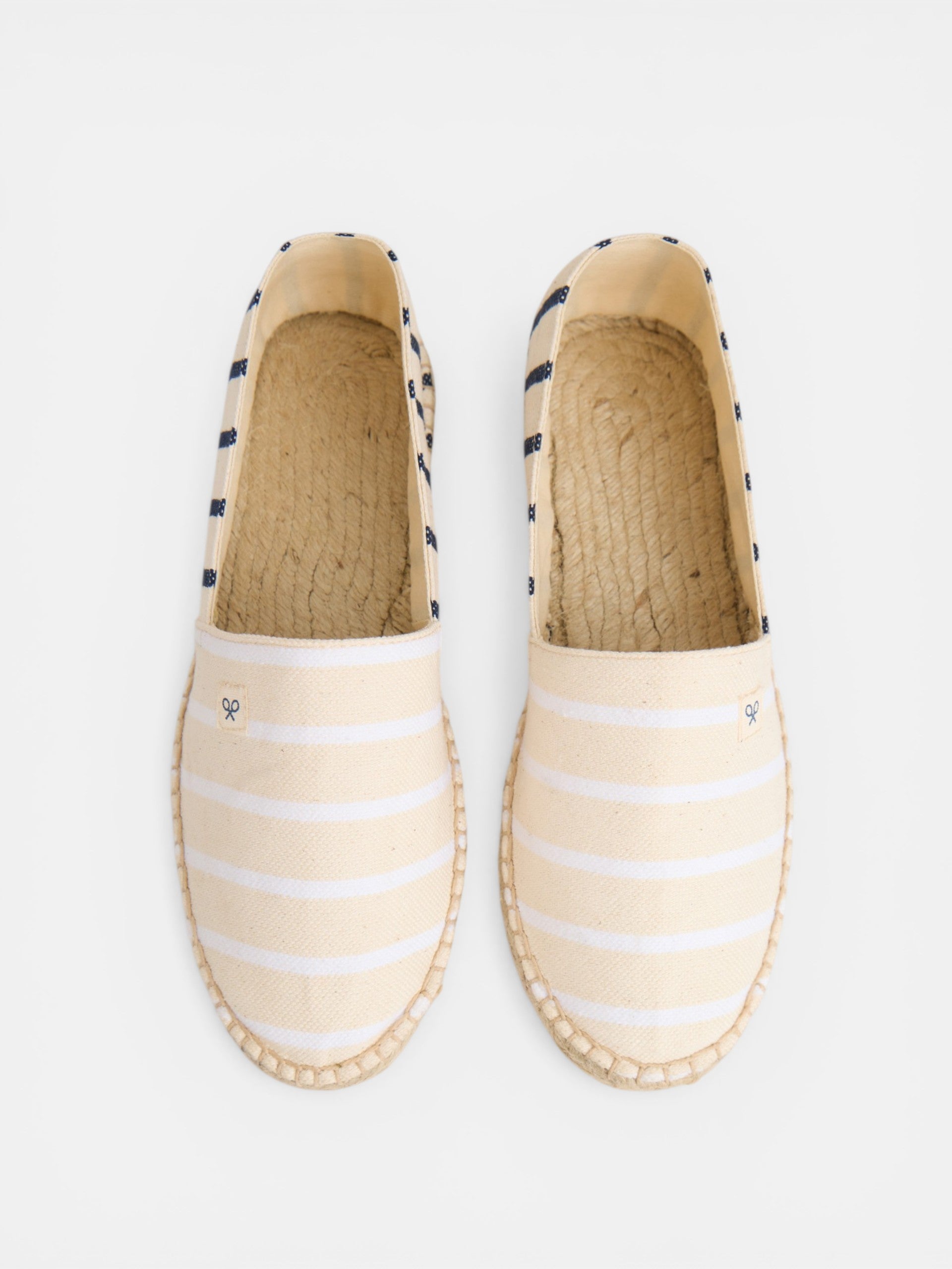 Alpargata rayas azul marino blanco