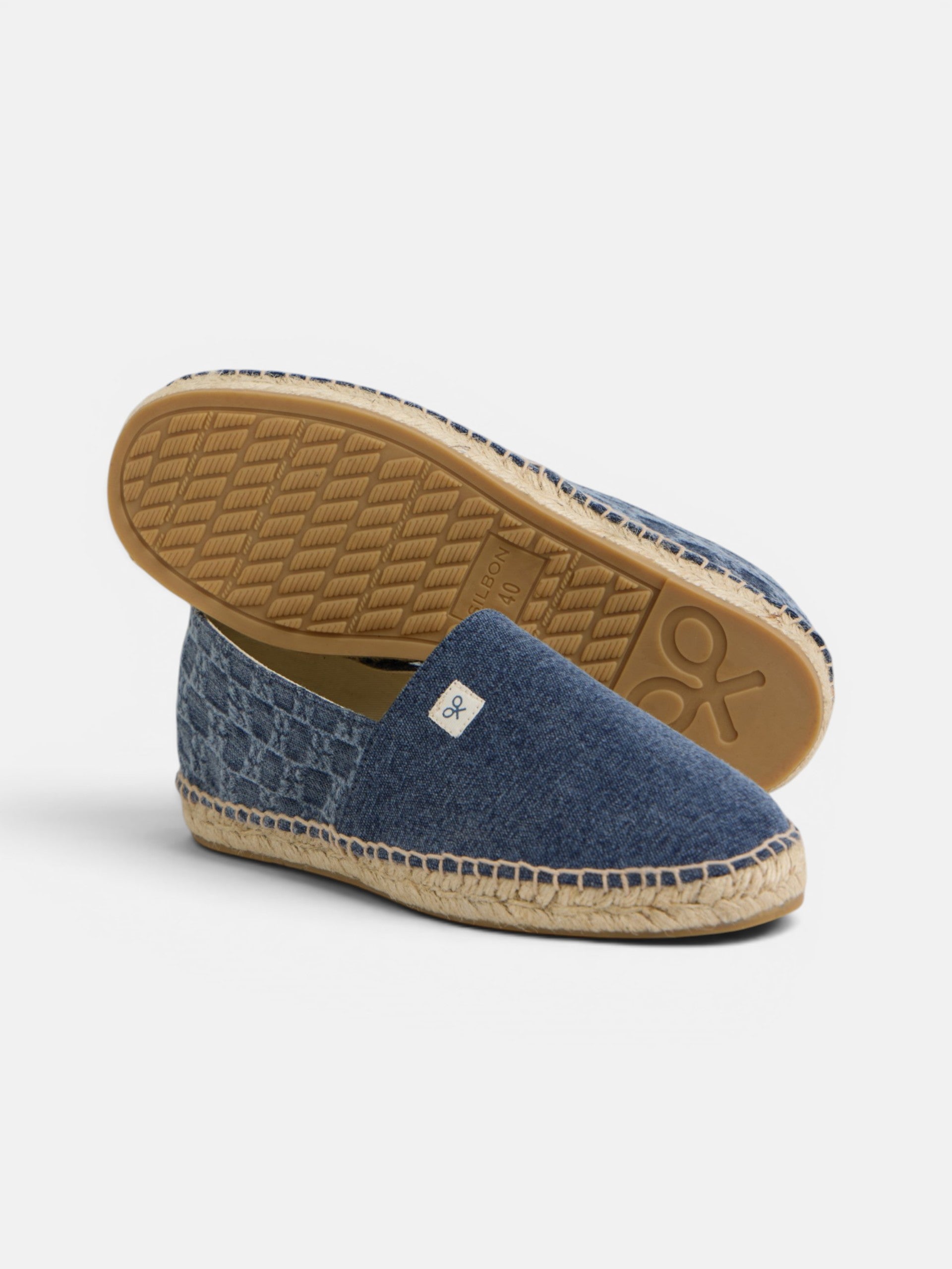Navy blue minilogo espadrille