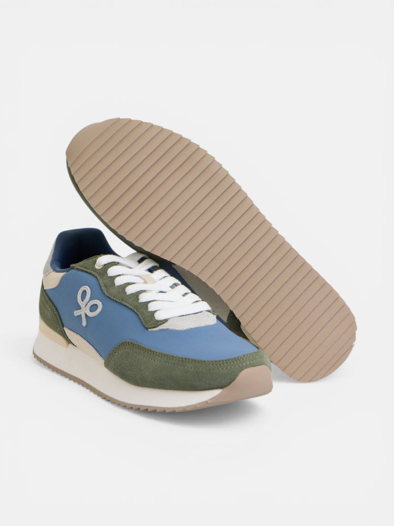 Baskets de course raquette vertes