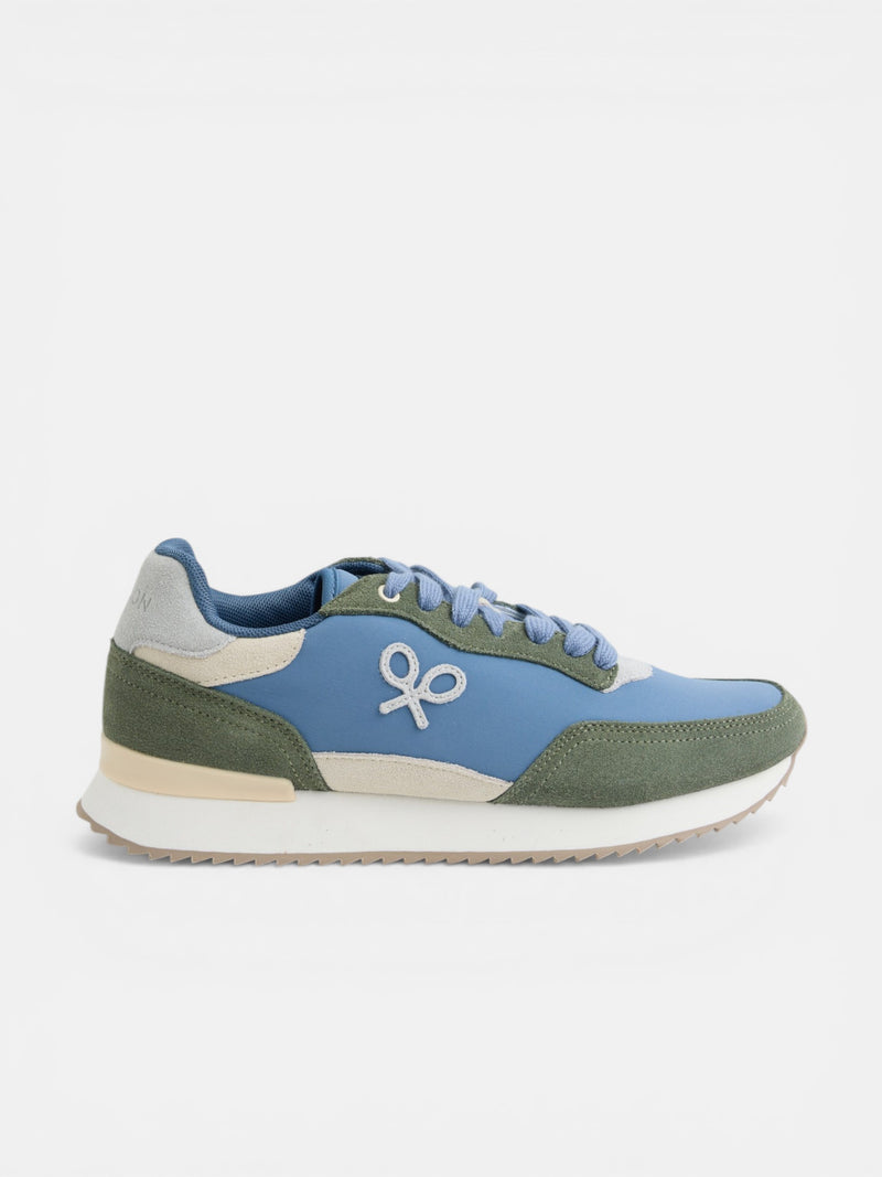 Baskets de course raquette vertes