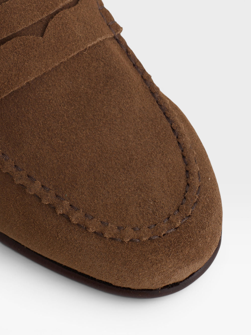 Brown suede Venetian loafer