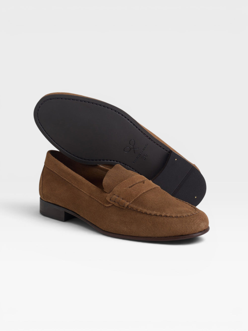 Brown suede Venetian loafer