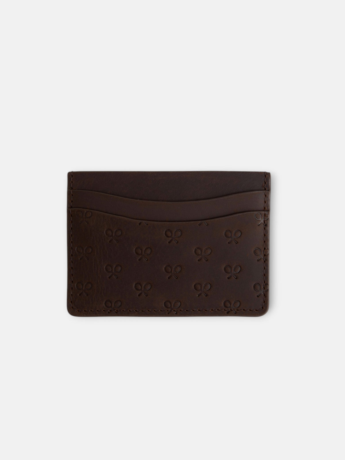 Brown leather multi-racket card holder