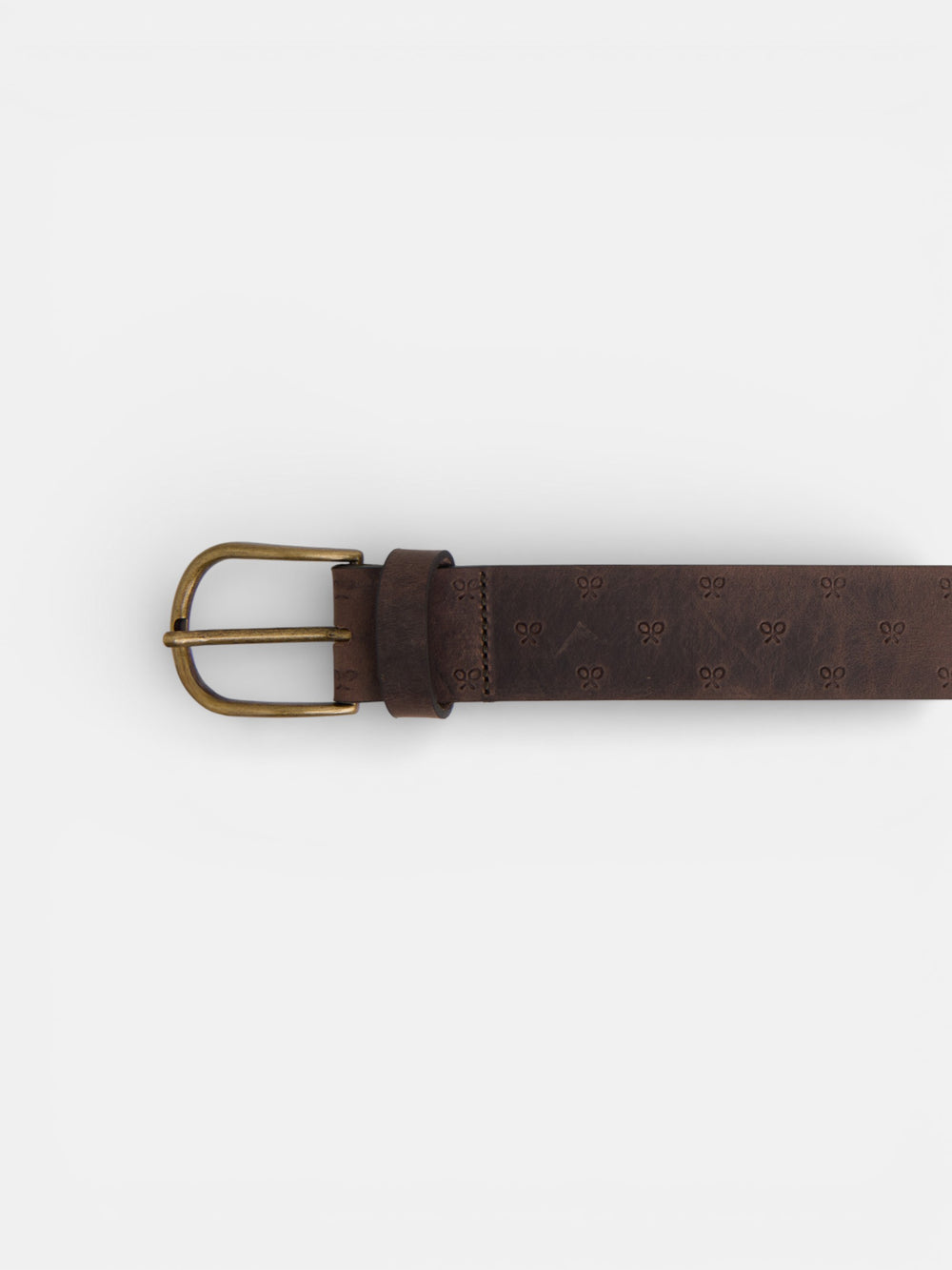 Brown multi-racket leather belt