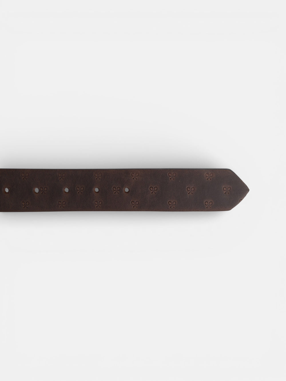 Brown multi-racket leather belt