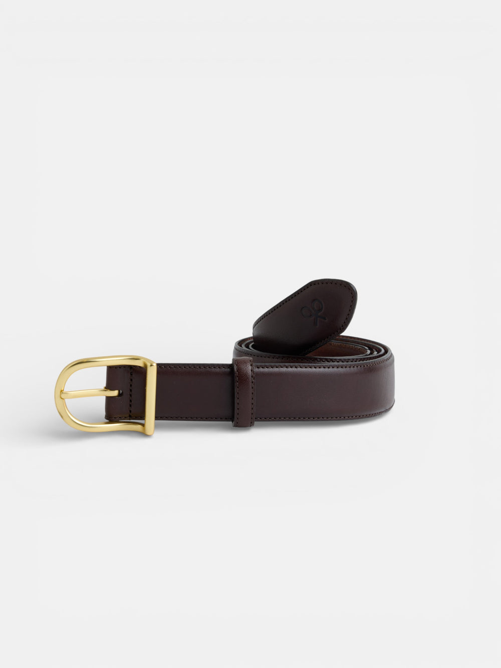 Plain brown leather belt