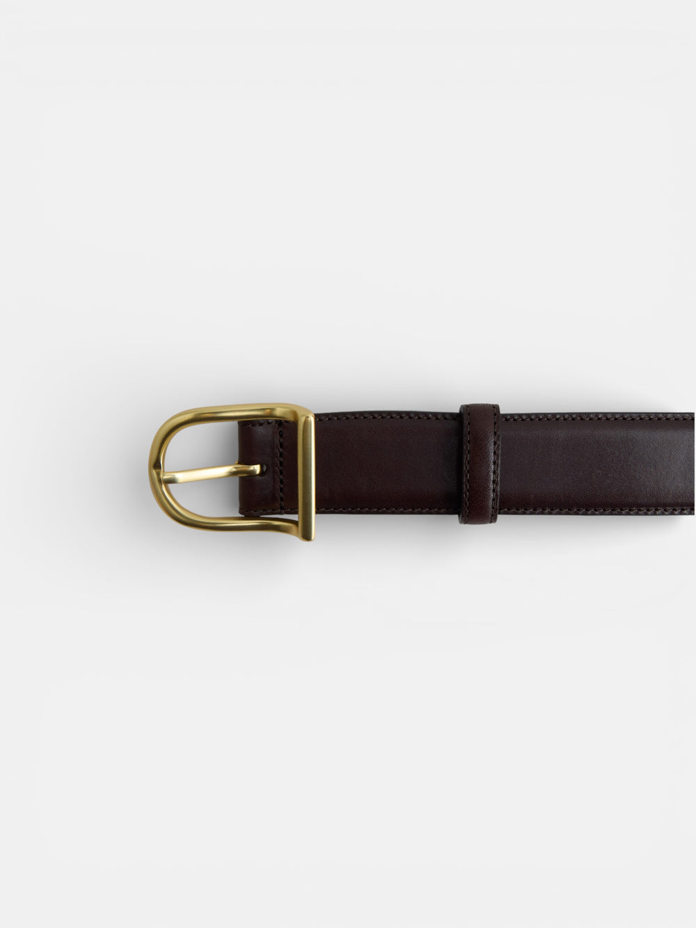Plain brown leather belt