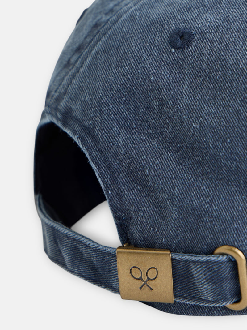 Silbon blue denim style cap