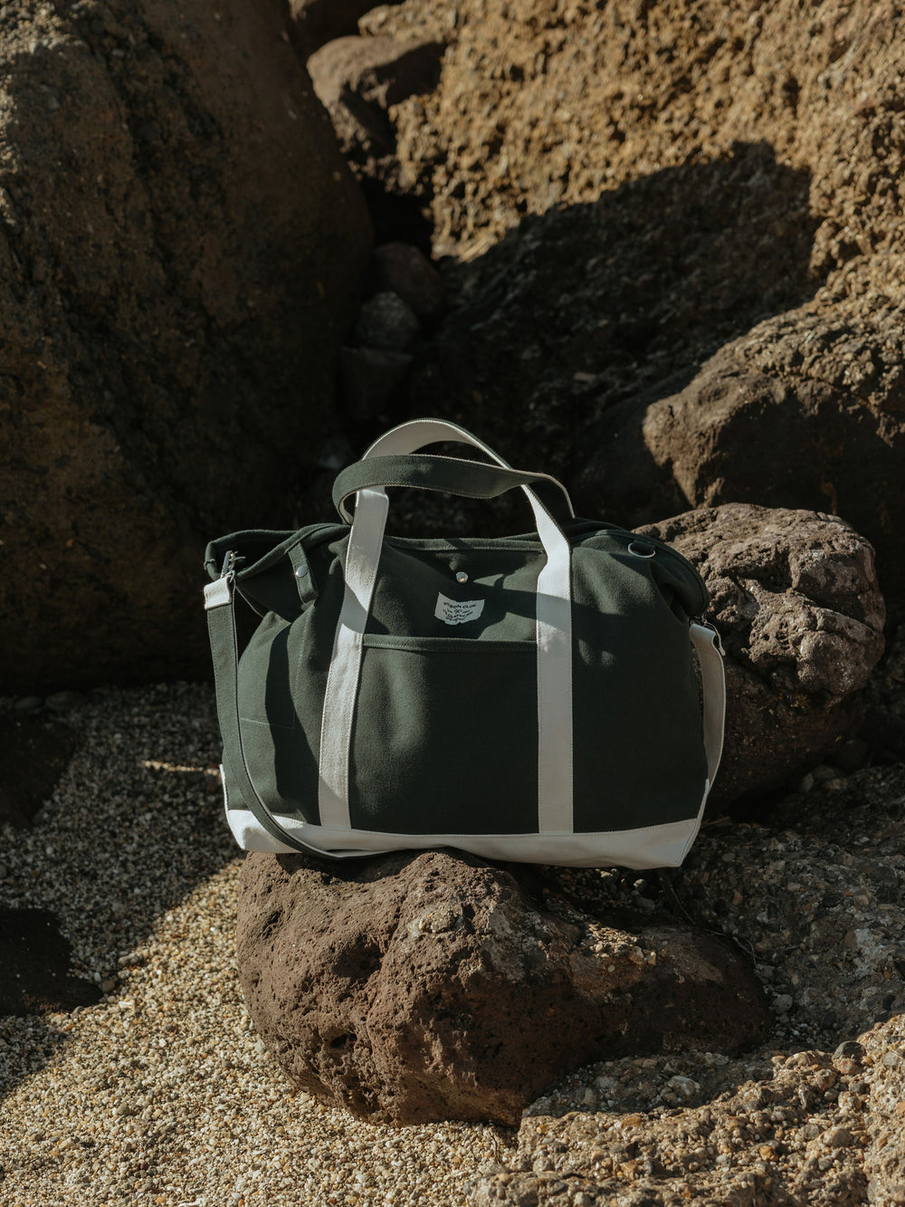 Tote bag clássica bicolor azul-marinho