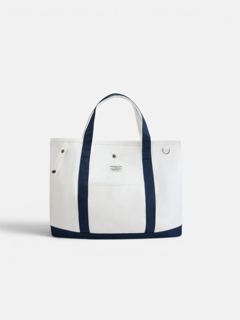 Tote bag clássica bicolor creme