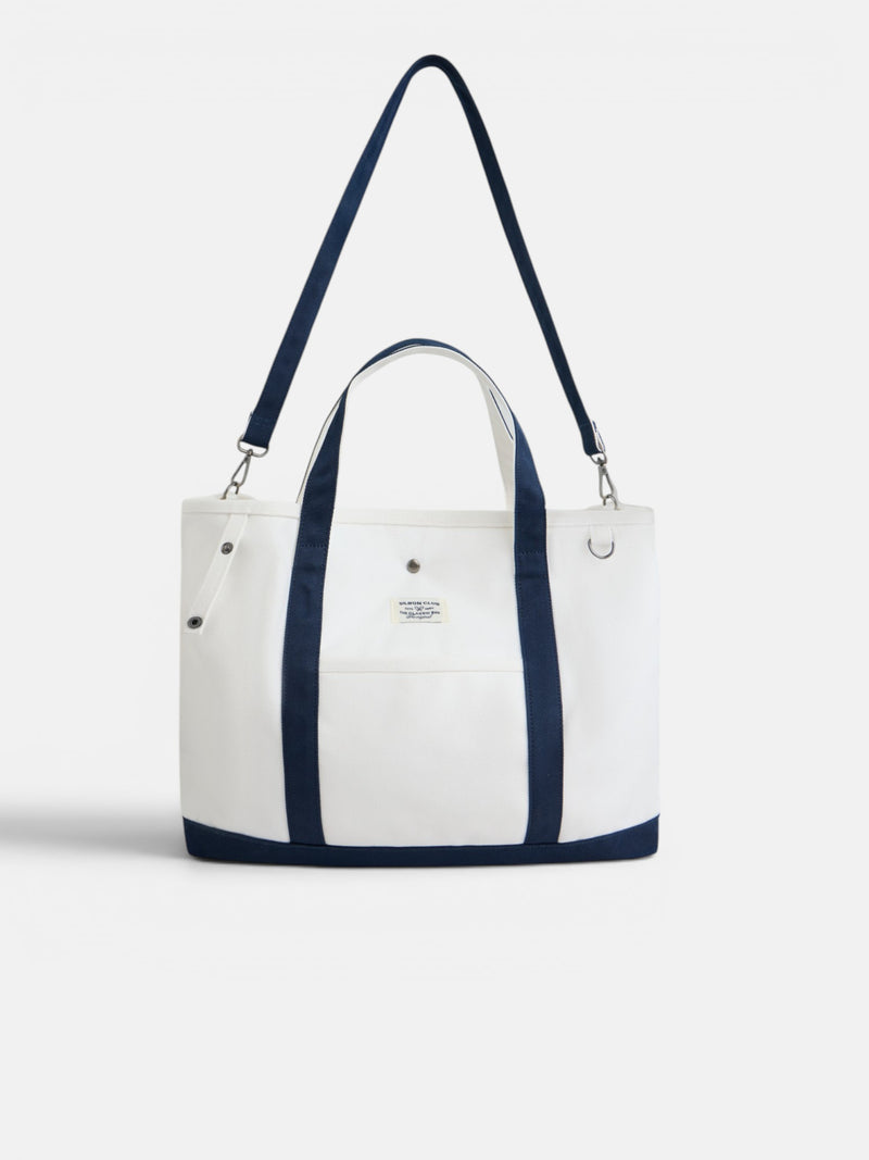 Tote bag clássica bicolor creme