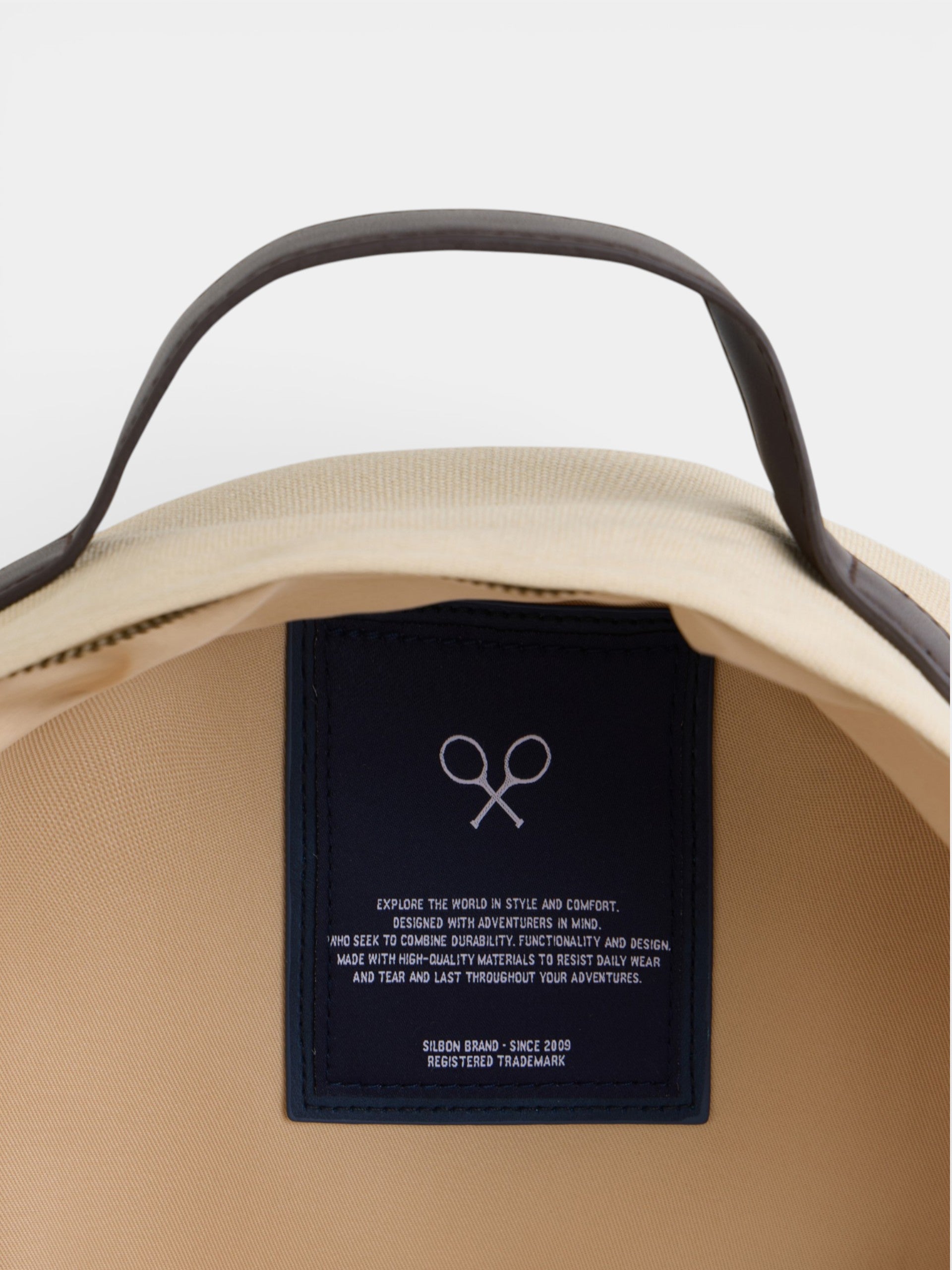 Mochila raquete bege médio