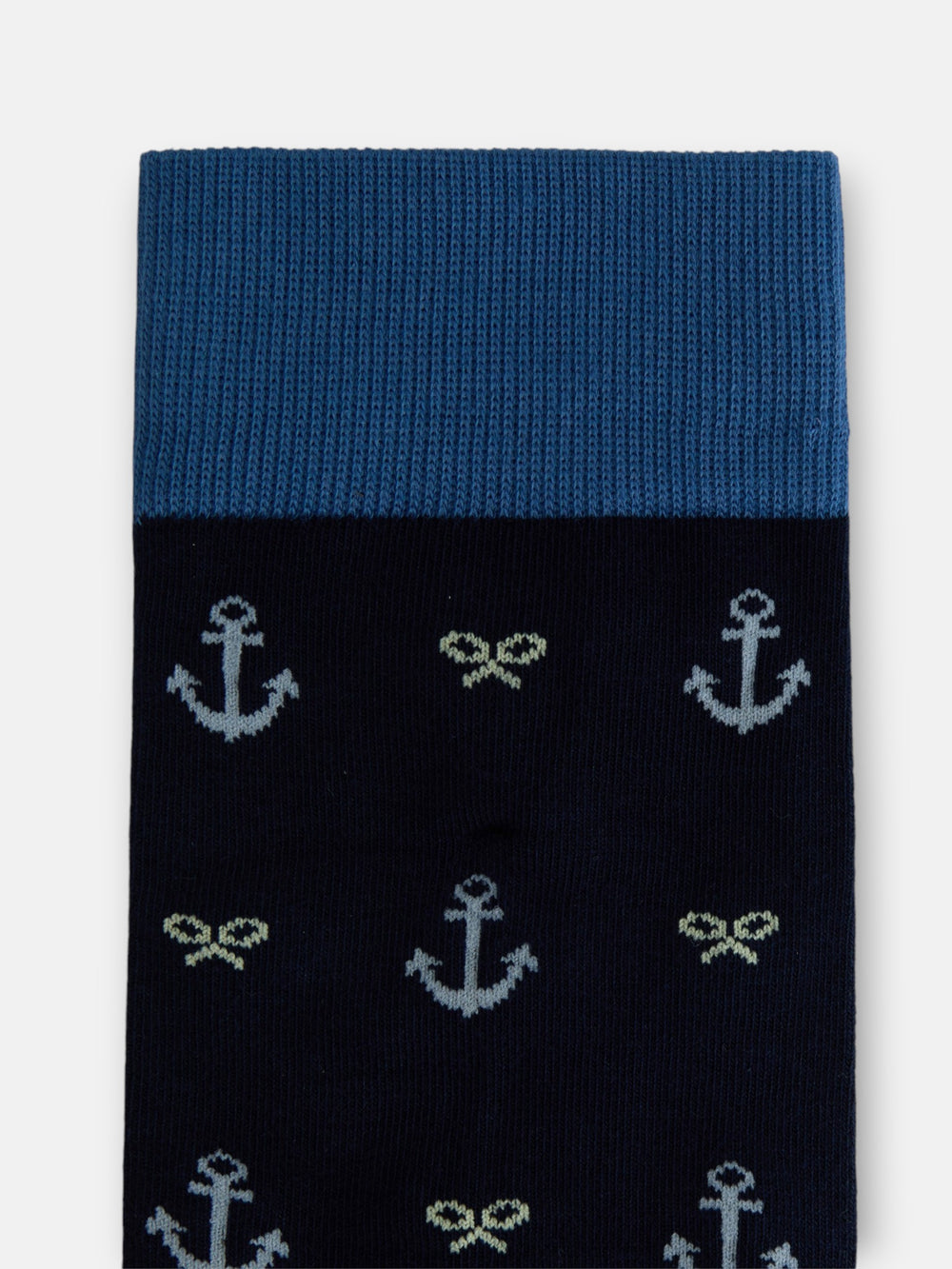 Meia raquetes âncoras azul-marinho