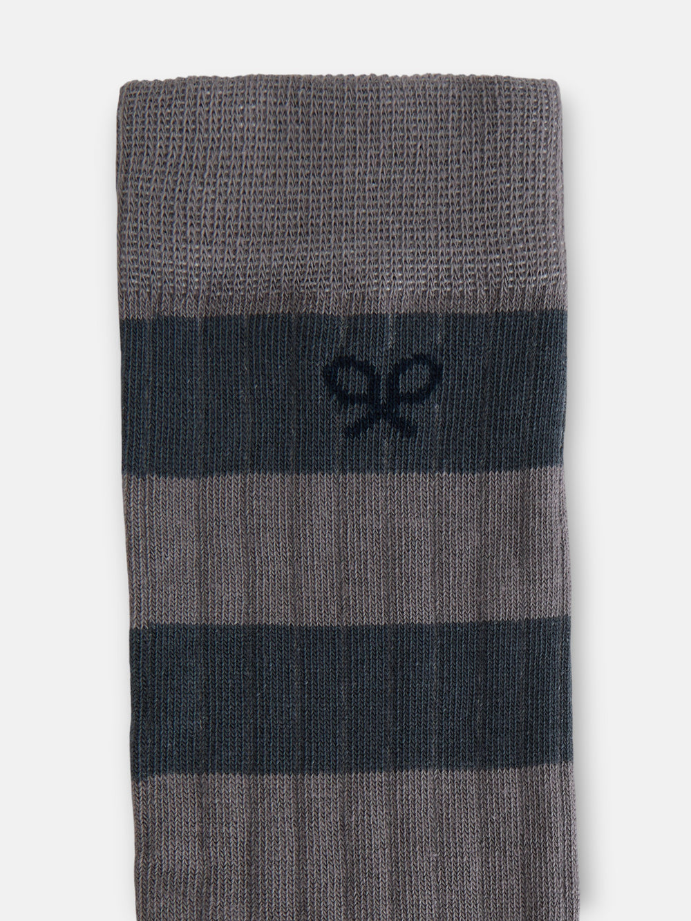 Calcetin raya ancha bicolor verde