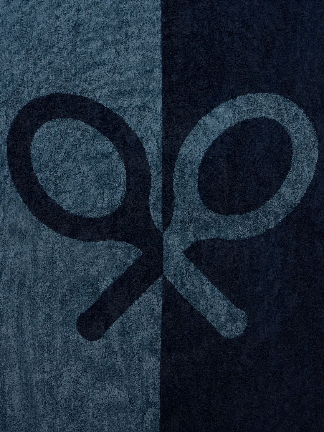 Navy blue two-tone towel