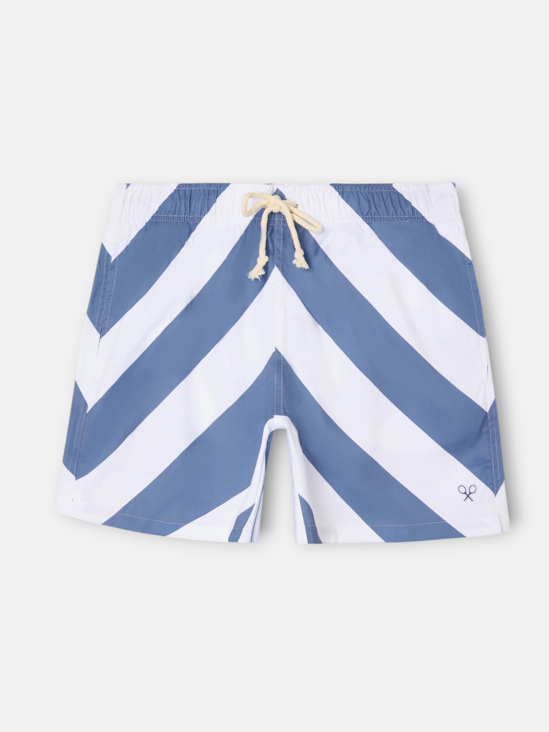 Blue striped swimsuit